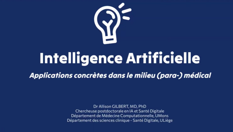 Conférence - Applications concrètes de l'IA dans le milieu (para)médical